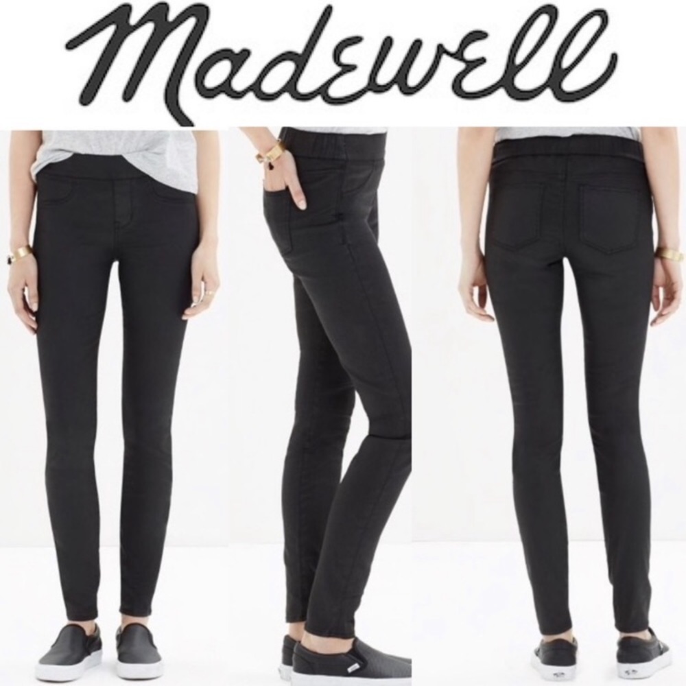 MADEWELL Black Coated Skinny Pants
